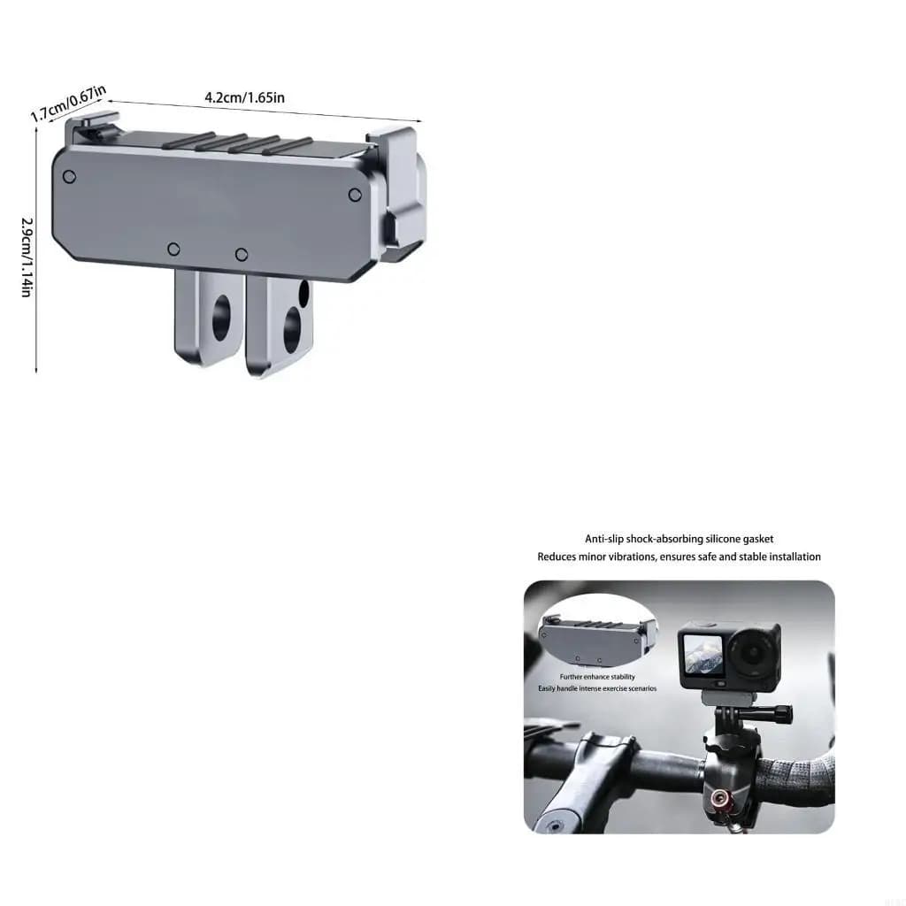 Magnetic adapters for aluminum alloy camera Solid connection Two-way design for outdoor photography 6