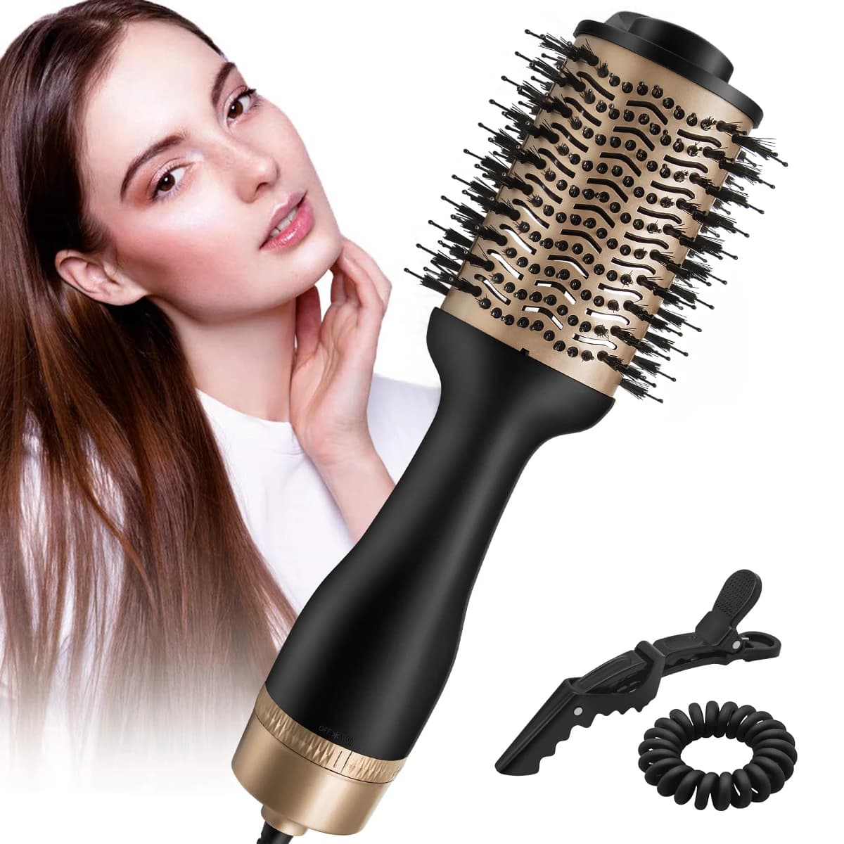 A 1200 W Hair Styler Tool Hot Air Brush Professional Hair Brush Pettine Hair Brush Hair Brush Hair Dryer Hairstyle and Drying