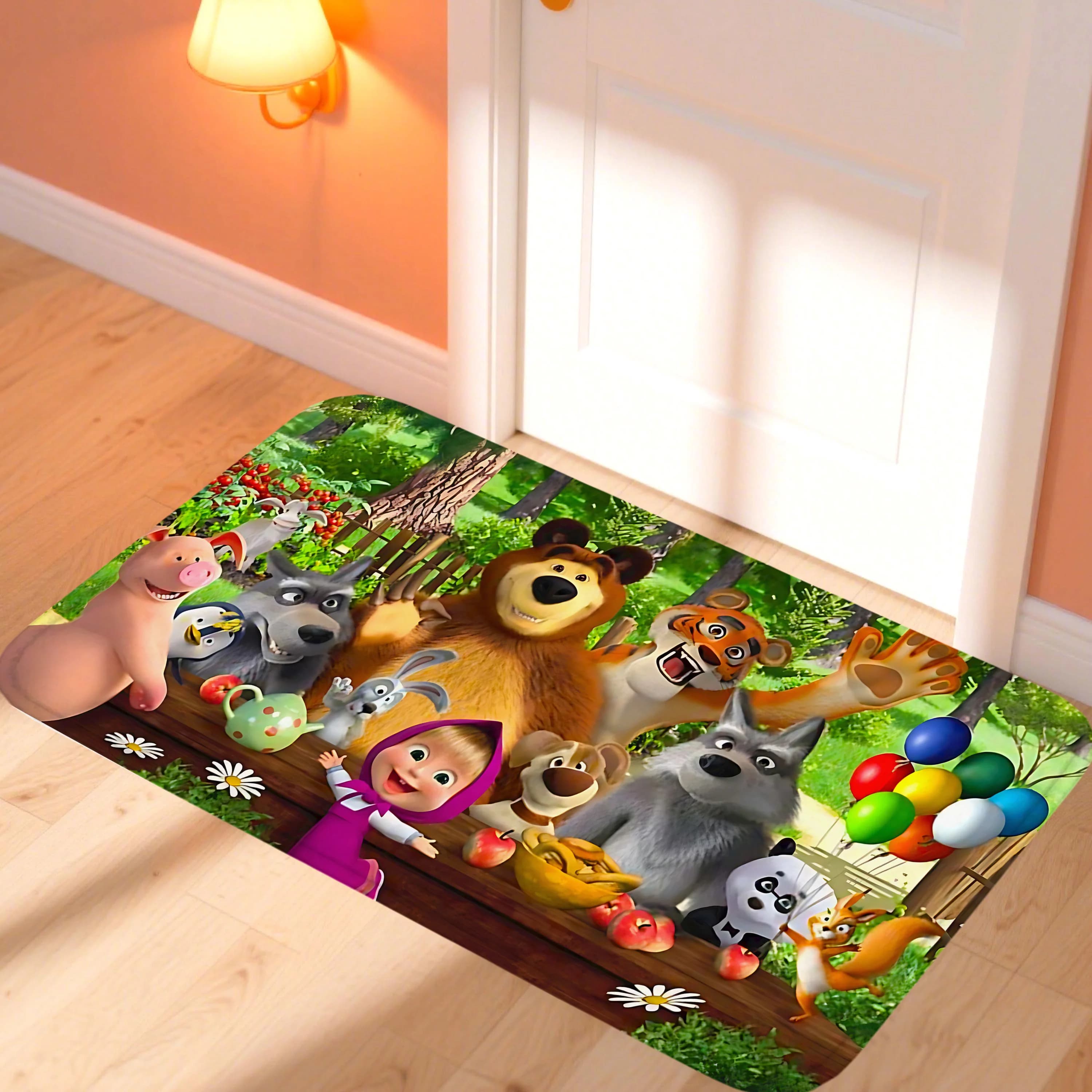 Kawaii Masha and the bear Zerbino Articles for home decoration Kitchen Mats for living room Mat for entrance Mat for bedroom Anti-slip Mat