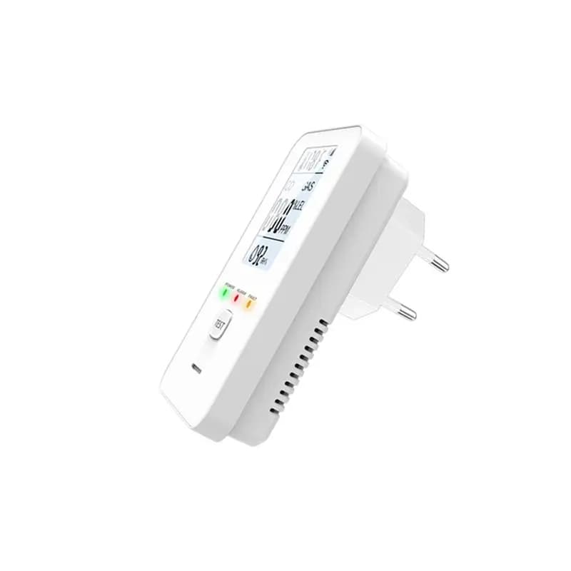 【CYBER MONDAY】Anti-Poisoning Carbon Monoxide Gas Leak Monitor 4-In-1 0-999Ppm Detection Alarm Detector EU PLUG Explosion Protect