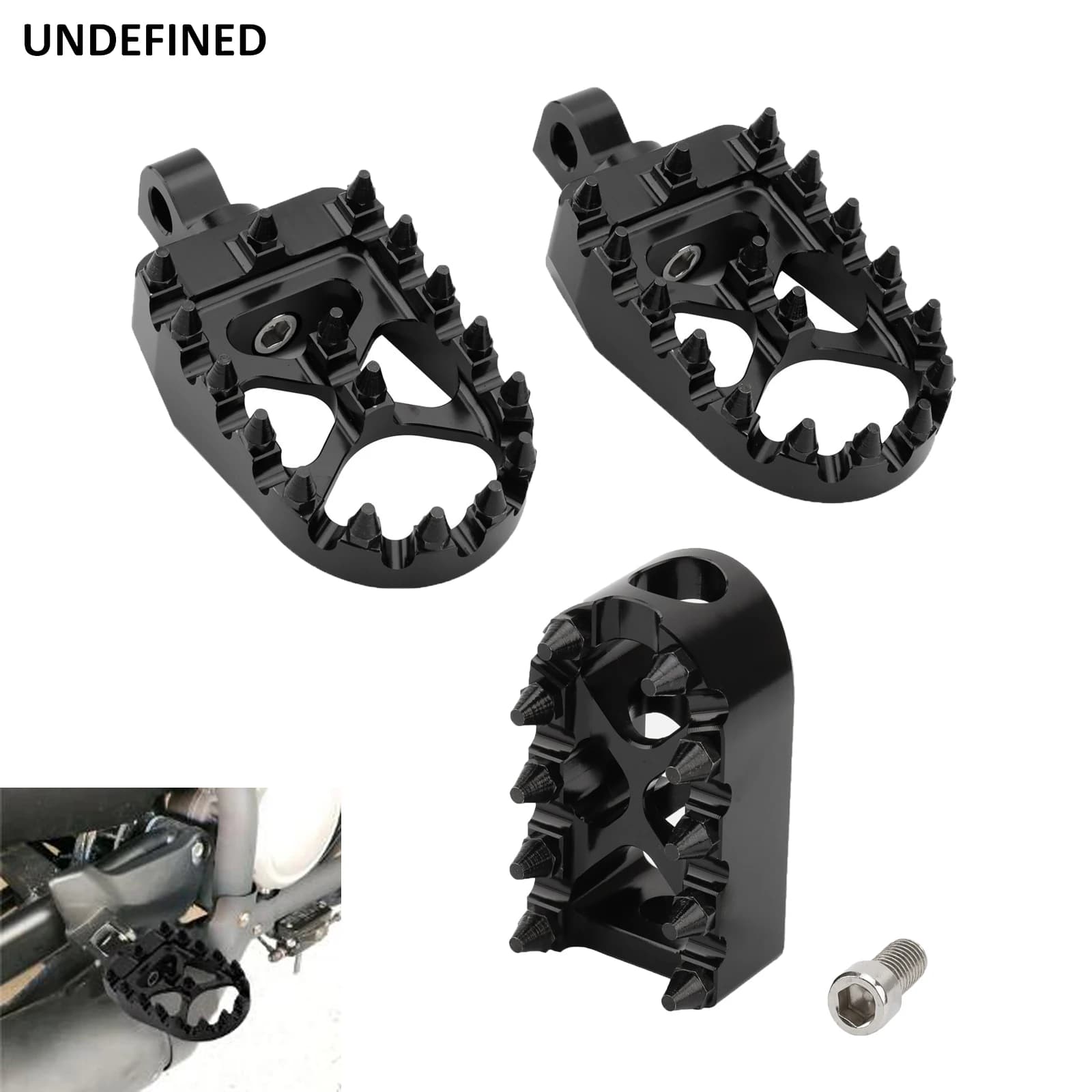 MX Black pedane poggiapiedi larghi pedali Shifter Peg per Harley Touring Road King Dyna Fat Bob Softail Slim Sportster XL 883 1200