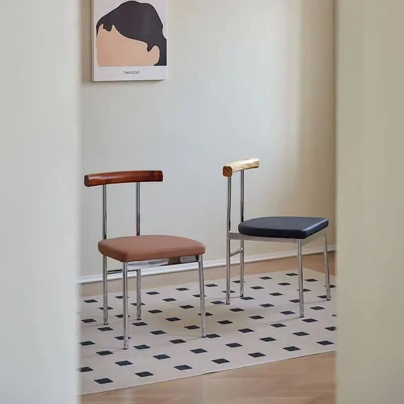 Sedie da Bar Minimaliste in Metallo, Sedie da Trucco Moderne per Cucina, Sedie da Gaming, Sedie da Vanità, Morbide ed Estetiche, Cadeira Lounge Suite Arredamento