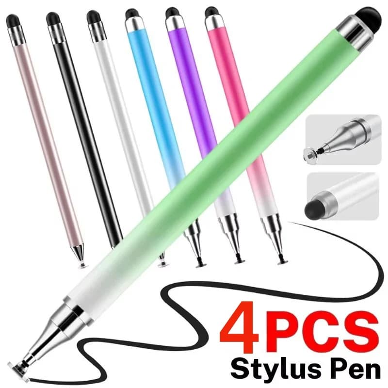 4-1 Pezzi Penna Stilo Universale a Doppia Punta per iPad Tablet Android iOS Telefono, per Disegno e Scrittura su Schermi Capacitivi