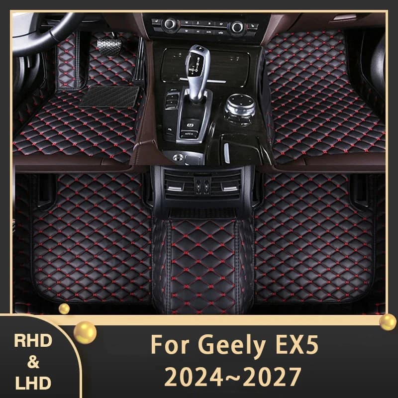 Tappetini per auto per Geely EX5 Galaxy E5 2024 2025 2026 2027 Tappetini per auto personalizzati impermeabili Tappeto in pelle Accessori interni