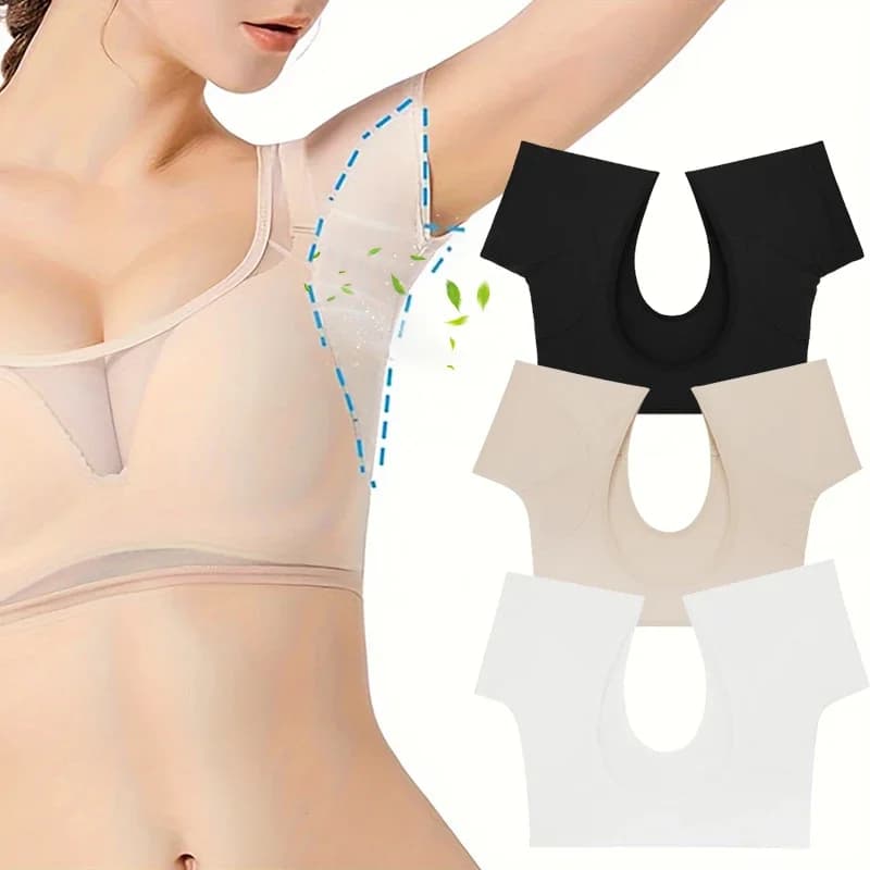 Assorbenti per Sudore a Forma di T-shirt Lavabili, Protezioni Ascellari Riutilizzabili, Scudi Assorbenti per Profumo e Deodorante per Donne e Ragazze
