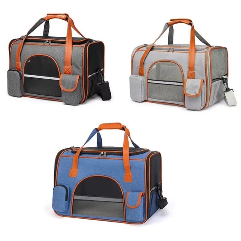 Borsa da Trasporto per Animali Domestici Anti-Collapsio Stile Borsa da Viaggio con Tasche Multiple per Cani, Gatti, Cuccioli e Conigli