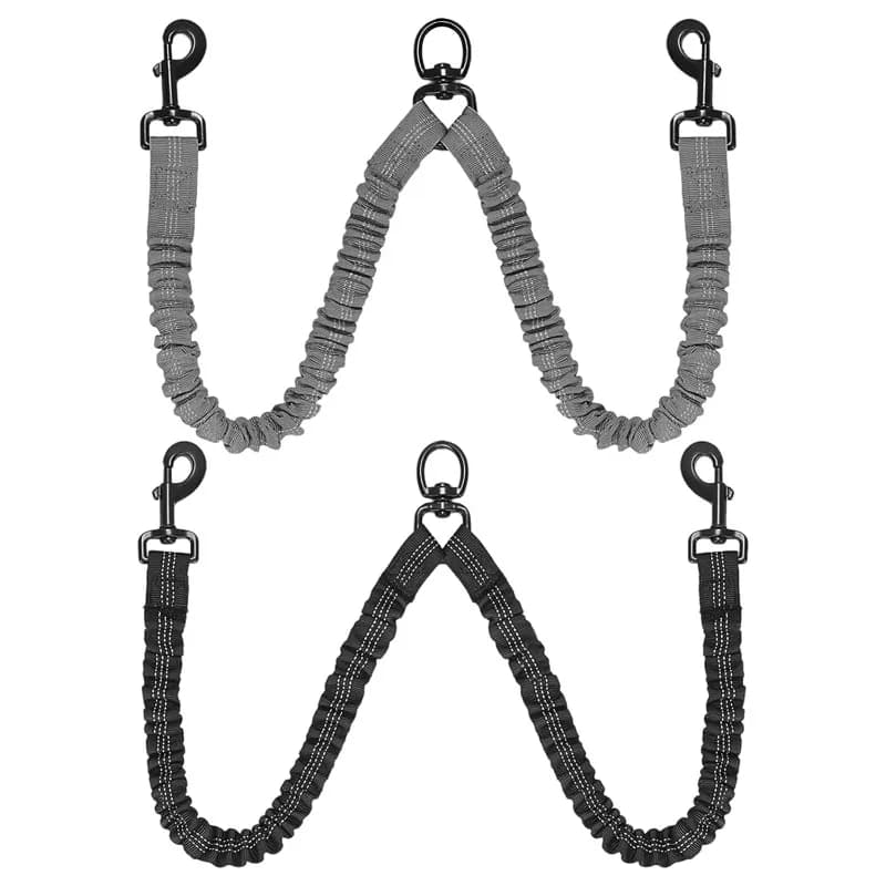 Guinzaglio per cani, corda per cani a doppia testa, corda elastica ammortizzante, catena per cani a prova di esplosione, corda per passeggiate con il cane, forniture per animali domestici