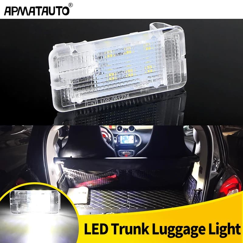 For Smart Forfour W453 2014-2021 for Fortwo C453 2014-2019 LED Interior Luggage Compartment Rear Trunk Boot Lights 12v White