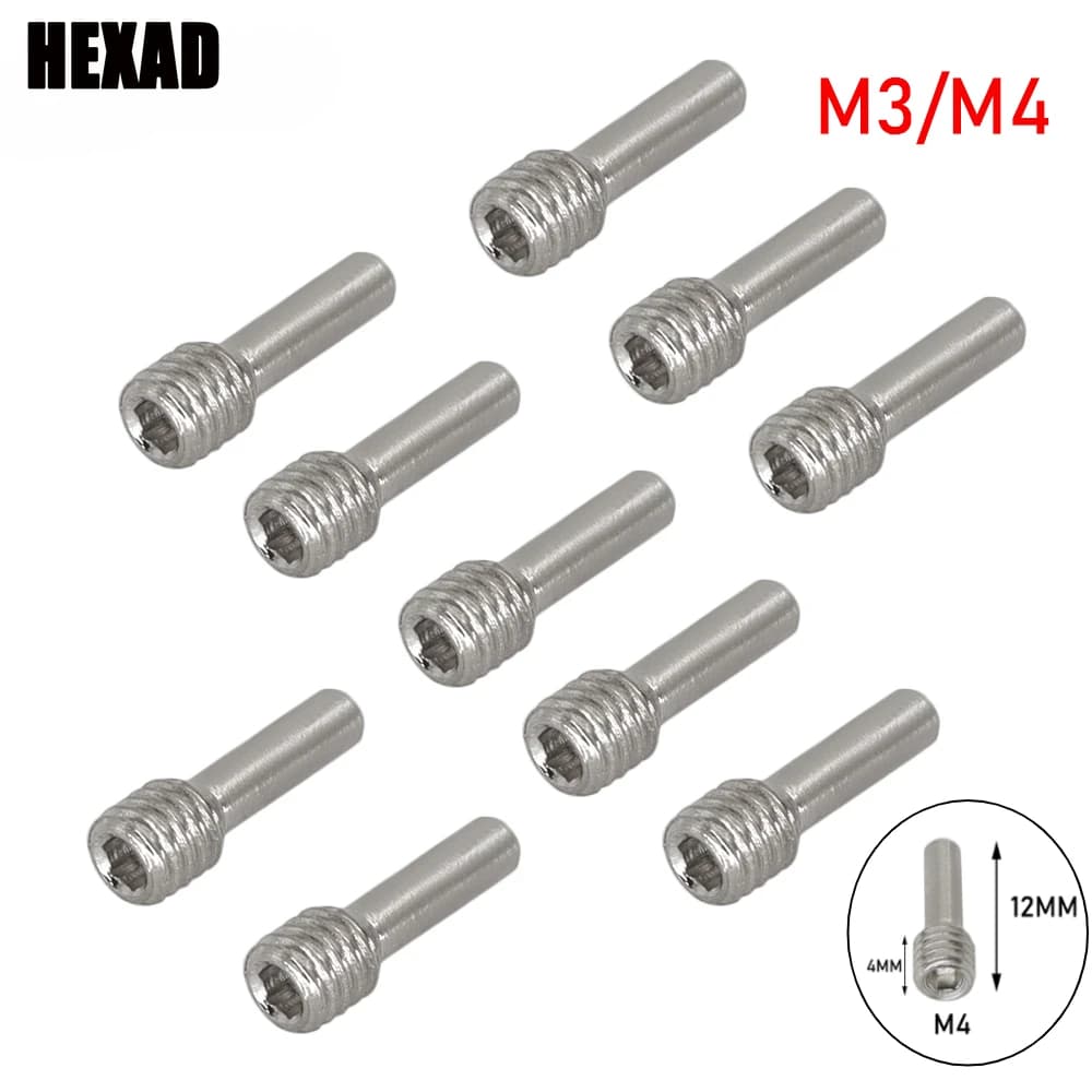 10 pz M3x12mm M4x12mm Set di viti Viti perno paraurti anteriore e posteriore Bullone dell'asse centrale per 1/10 RC Crawler Modelli di auto Accessori