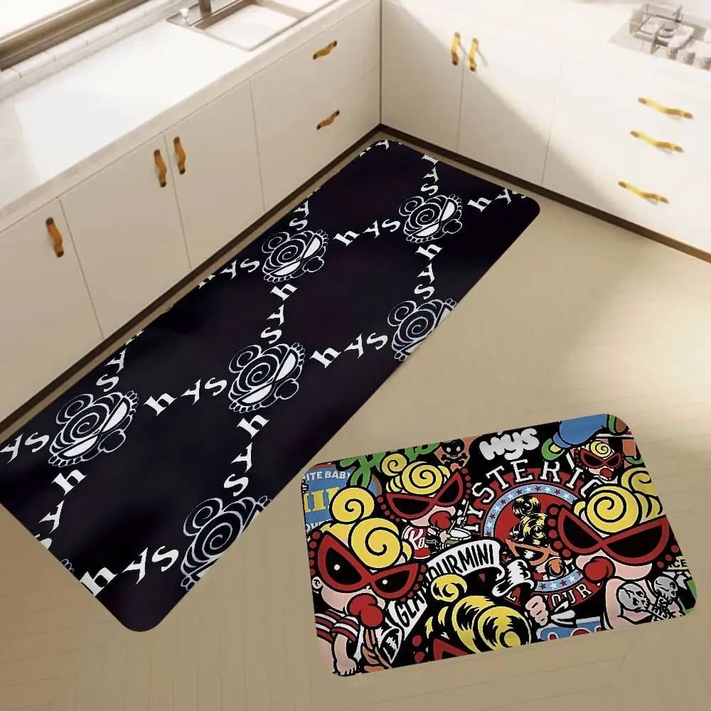 Tappetino da Bagno Hysteric Mini in Stile Giapponese, Antiscivolo, Assorbente, Cuscino Lungo a Striscia, Tappeto per Camera da Letto, Zerbino di Benvenuto