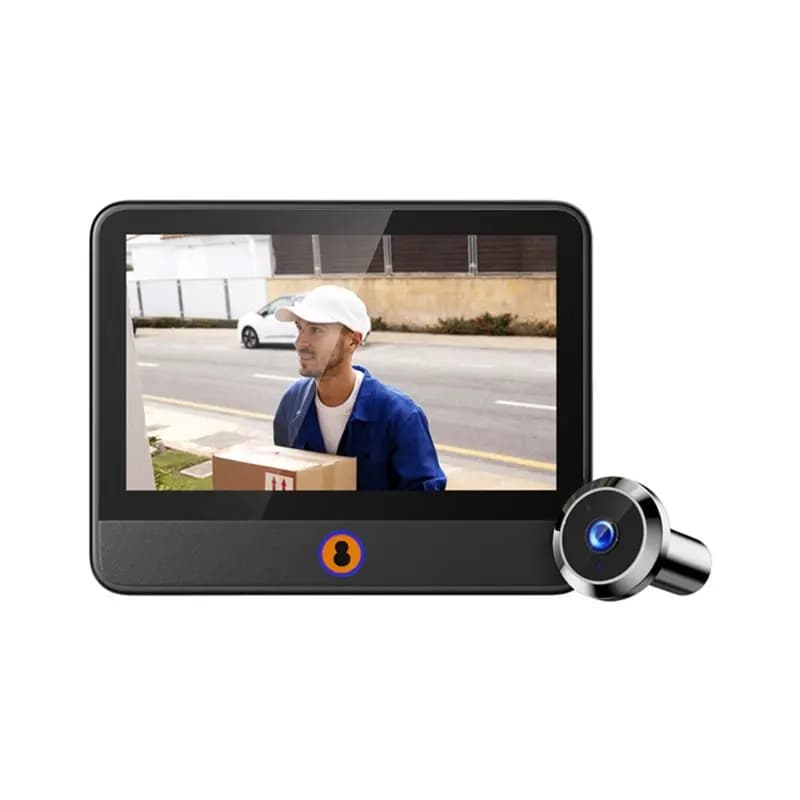 CJSD-Tuya Wifi Telecamera per Porta 2MP con Schermo da 4.3" e Funzione di Rilevamento Movimento PIR