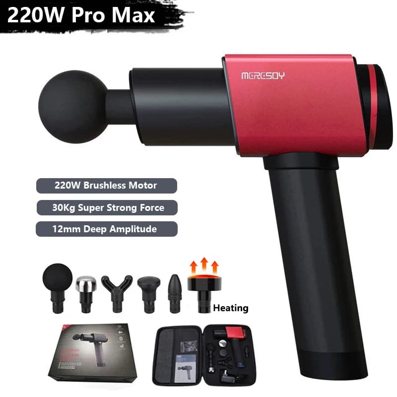 220 W Professional Massage Gun Massage Brushless Motor for Super Powerful Muscle Massage Aluminum Alloy for Home Training
