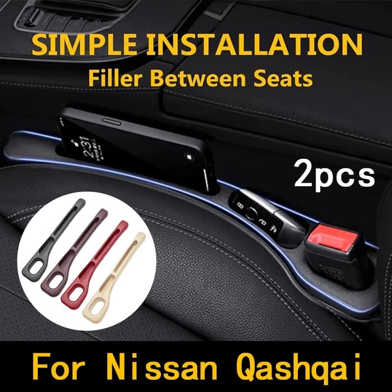 Riempitore per seggiolino auto tra fessure del sedile Accessori per la decorazione di interni 2 pezzi per Nissan Qashqai J10 J11 J12 2013-2025