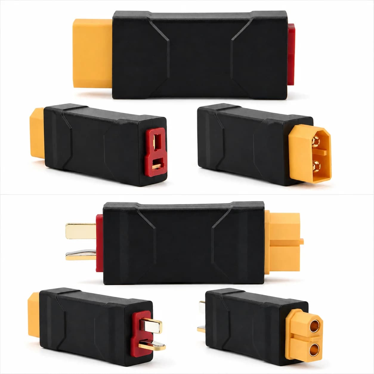 XT60 Famale Plug to T Male / T Female Plug to XT60 Male Adapter For RC Helicopter Quadcopter LiPo Battery Plug Connector
