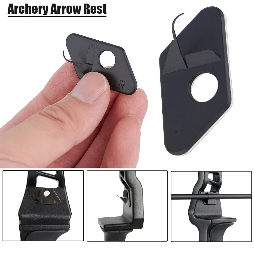 Recurve Bow Arrow Rest Plastic Stick-On Arrow Rest for Recurve/Compound Bow Archery Target Practice Accessories 2/4/6/8pcs