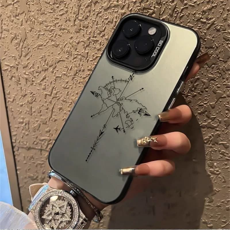 World Map Phone Case for IPhone 17 18 Pro Max 16 15 14 Plus 13 12 Mini 11 X XS XR 8 7 Hard TPU Shockproof Cover