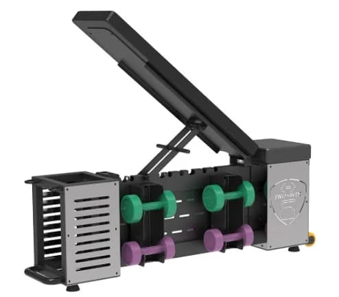 Training box with adjustable bench handlebars with free multifunctional frame