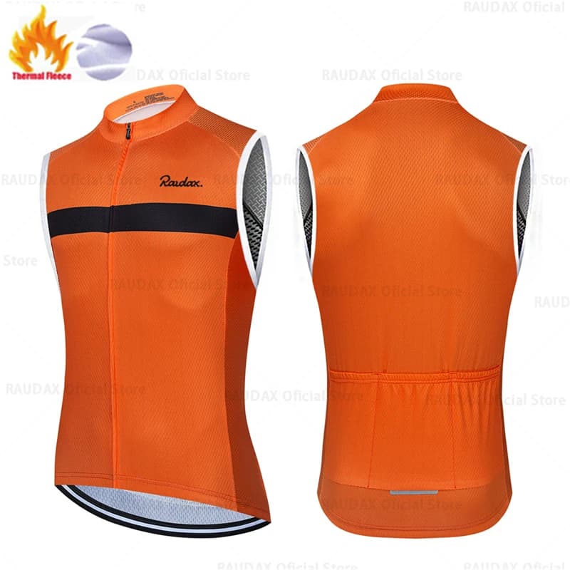 Gilet da ciclismo in pile termico, gilet da ciclismo senza maniche unisex, abbigliamento da bicicletta, top da bici da strada MTB, maglia calda, inverno