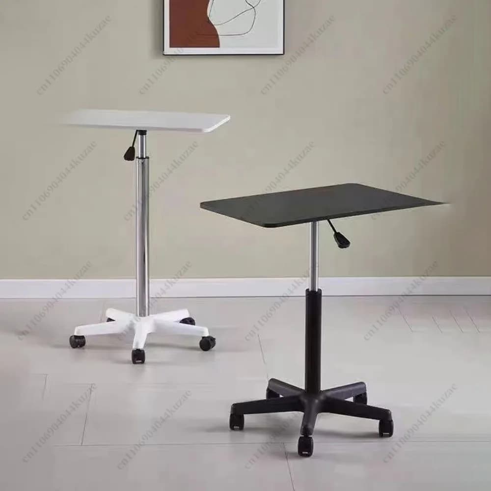 Mobile Height Adjustable Desk with Wheels, Overbed & Standing Laptop Workstation for Home & Live Streaming