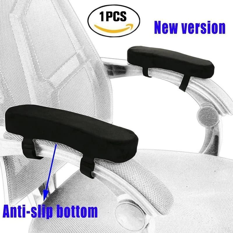 【M】Slow Rebound Memory Foam Armrest Cushion Pad Chair Mat Elbow Rest Cover