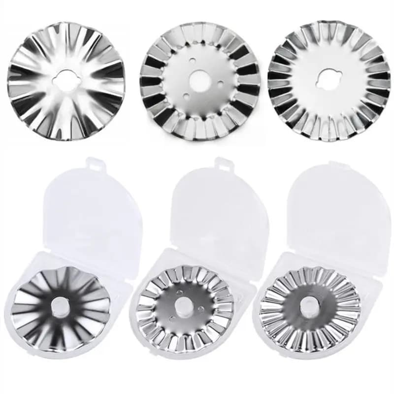 5/6pcs 45mm Wave Pinking Rotary Cutter Blades Replacement Blades Quilting Scrapbooking Sewing Arts Crafts Leather Cut