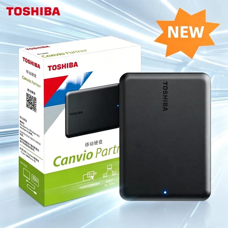 For Toshiba A5 Series Small Black Portable Hard Drive High-Speed USB 3.2 Gen1 500GB/1TB/2TB/4TB Compatible With Mac