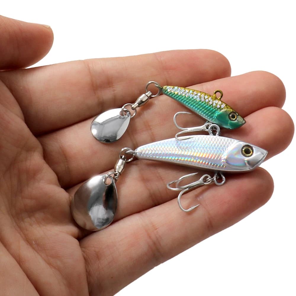 Esca Metallica VIB 8g 11g 21g, Esca Rigida con Occhi 3D, Jig per Lanci Lunghi, per Pesca di Bass, Trota e in Acqua Salata