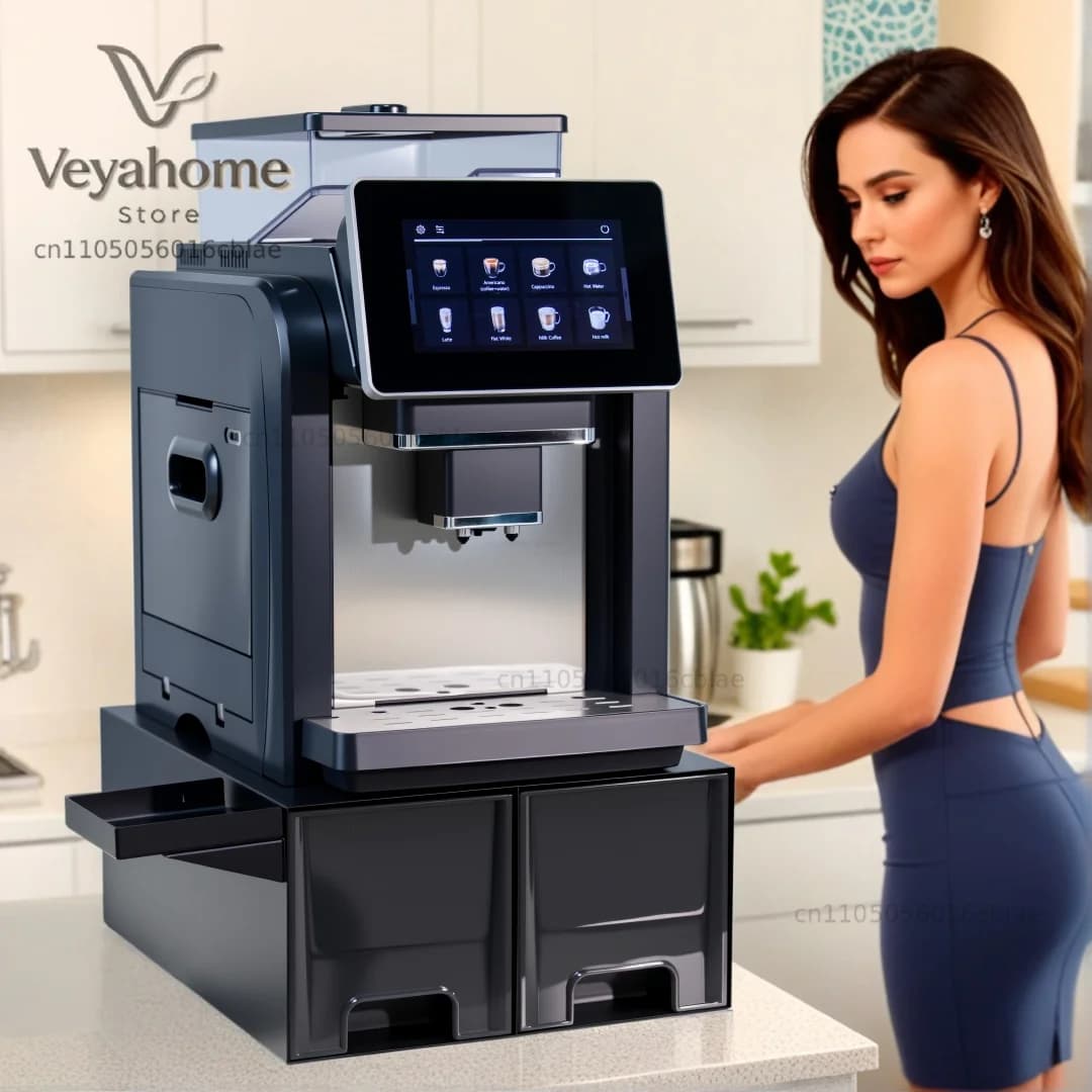 CE Electric Commercial Coffee Machine 19 Bar Espresso Machine Fully-Automatic Espresso Maker With Bean Grinder and Milk Frother