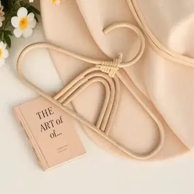 Kids Clothes Hanger Rattan Made Compact Smooth Surface Non Scratch Hanger for Newborn Infant Clothing Nursery Closet Storage