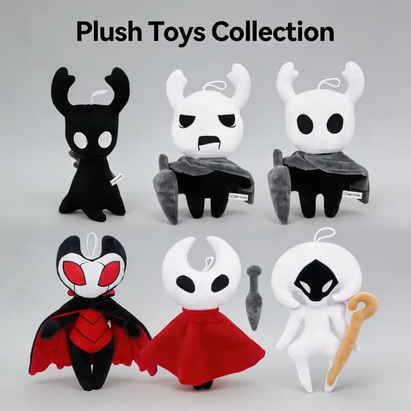 Nuovo Peluche Hollow Knight, Personaggio del Gioco, Bambola Morbida Imbottita, Regalo per Bambini, Giocattoli per Ragazzi, Animali di Peluche, Regali, Anime Carino