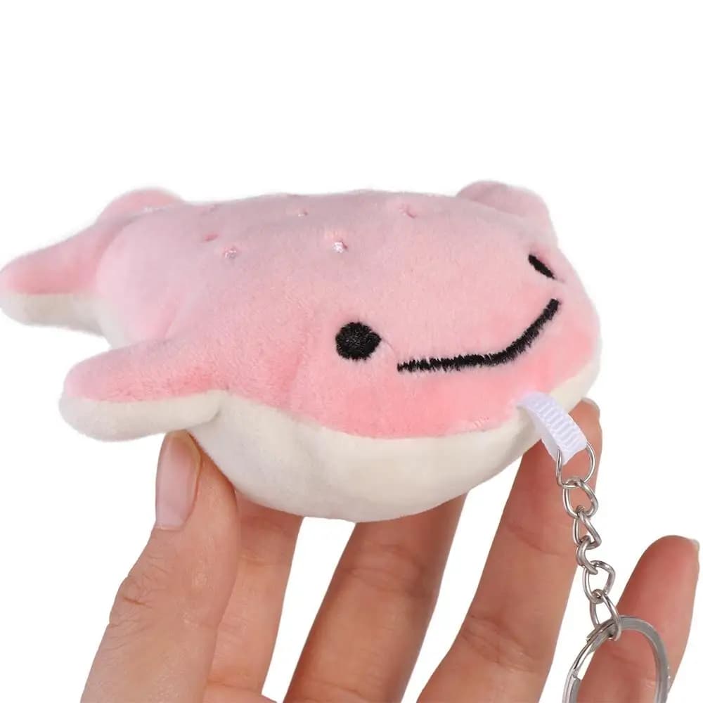 Portachiavi a forma di balena divertente, cartone animato, morbido peluche, ciondolo a forma di balena, regalo di compleanno per amici