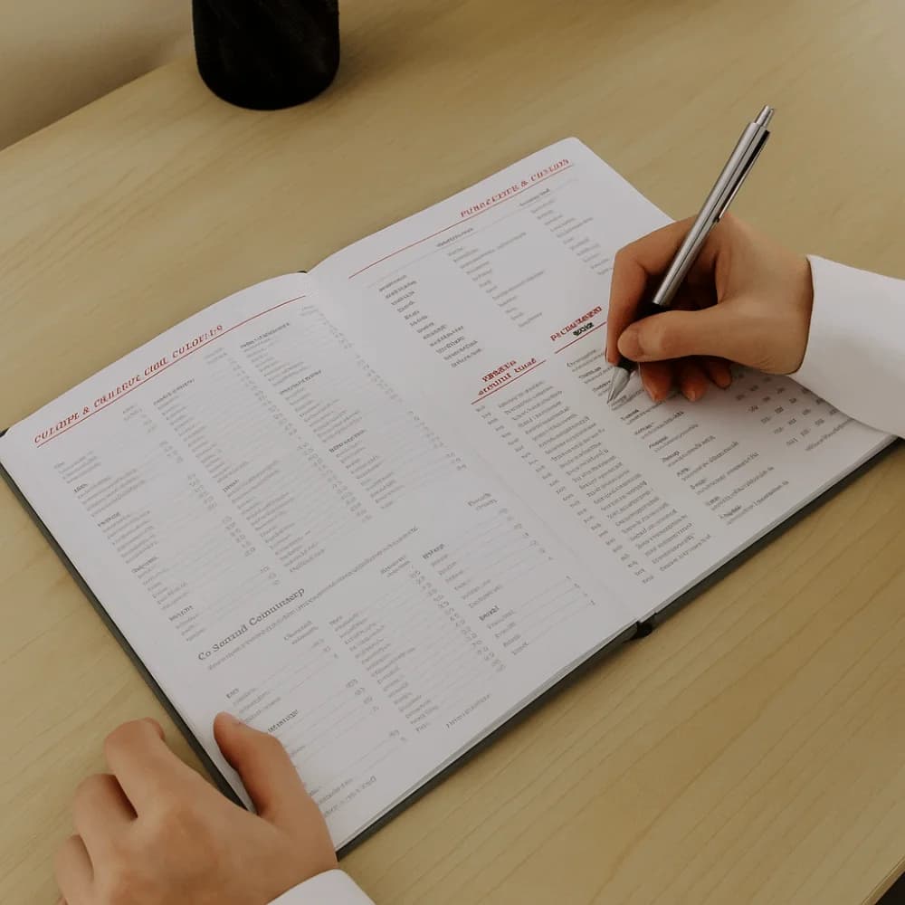 Agenda Annuale 2026 365 Giorni, Planner per Ufficio in Pelle PU Testurizzata, Versione Inglese, Copertina in Pelle