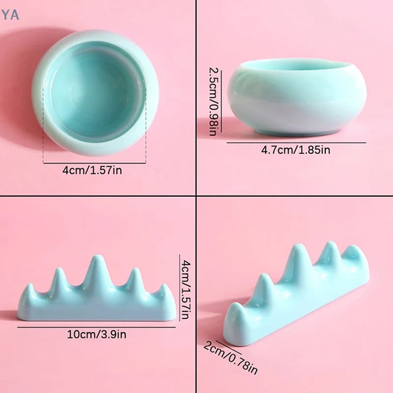 1 Pezzo Tazza per Lavaggio Penne Nail Art con Supporto, Contenitore per Pulizia Penne con Alcol, Porta Penne, Strumenti per Manicure