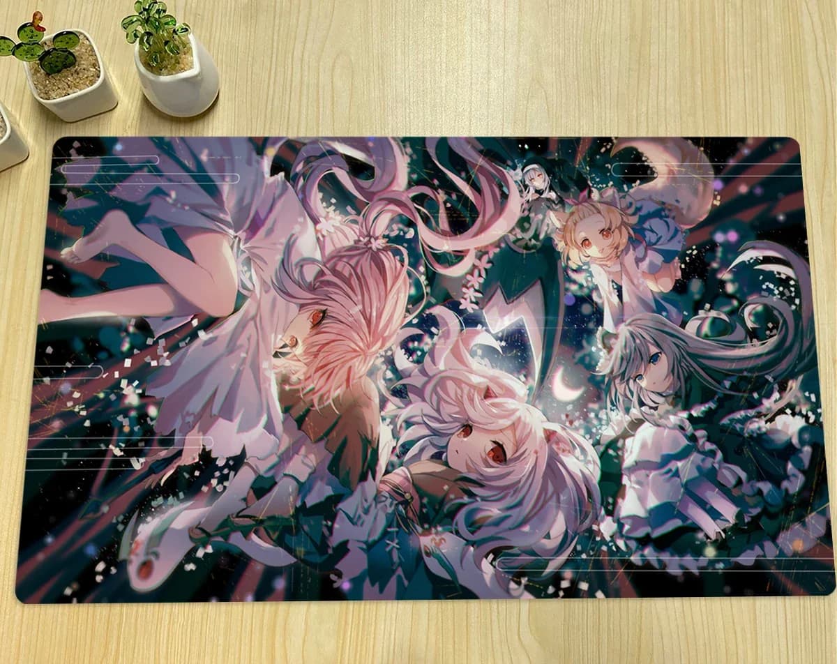 YuGiOh Tappetino da gioco Ghost Belle Ash Blossom & Joyous Spring & Ghost Ogre TCG CCG Gioco di carte collezionabili Tappetino per mouse Tappetino da scrivania in gomma