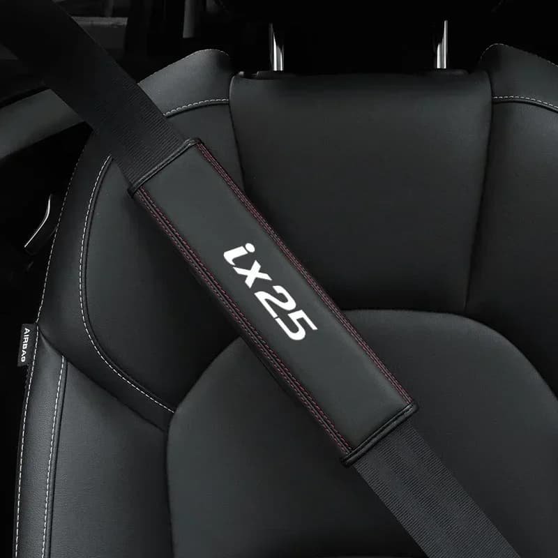 Per Hyundai IX25 2017 2020 2021 2022 1pc Pelle bovina Interni Auto Cintura di Sicurezza Della Copertura Della Protezione Per auto Accessori Auto
