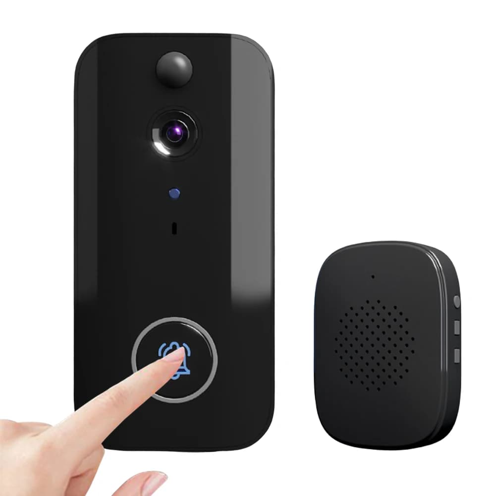 Campanello Video WiFi Wireless con Visione Notturna IR, Rilevatore di Movimento e Telecamera per Sistema di Allarme Domestico