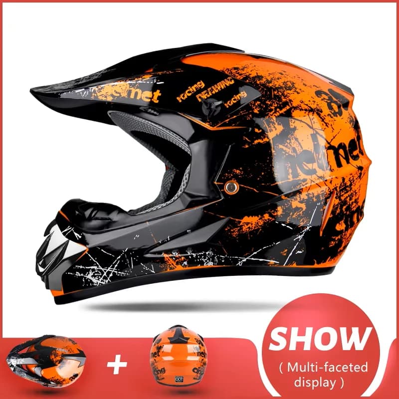 Motorcycle helmet off-road, man helmet and woman for all seasons, racing helmet for mountain bike from downhill kart