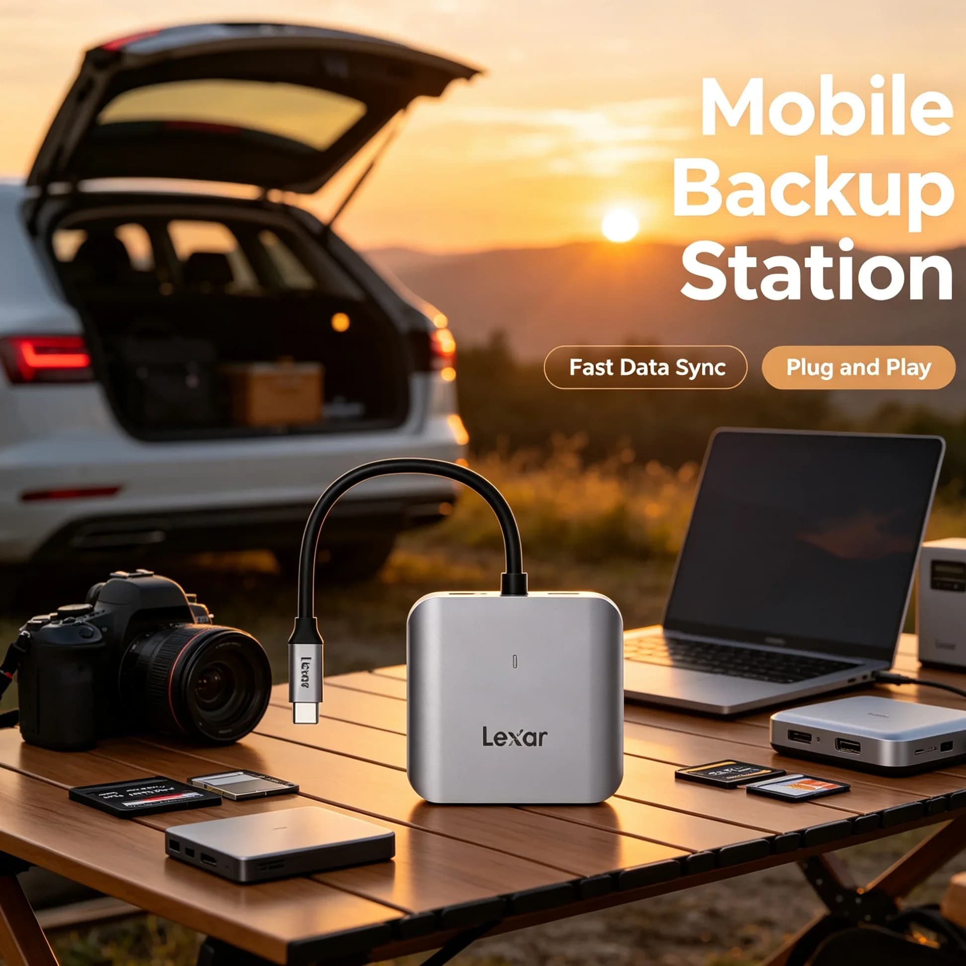 Lexar CFexpress Type B Card Reader USB 3.2 Gen 2 10Gbps USB C Portable CFE Reader for 8K RAW Video Photographers Laptop