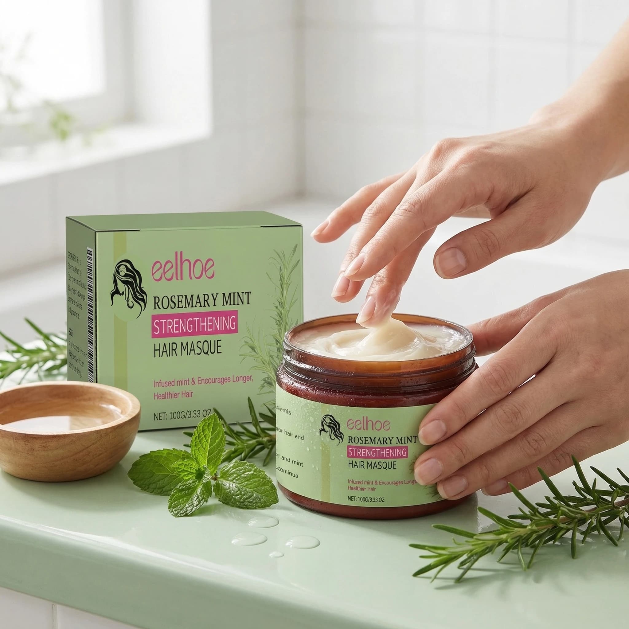 100 ml natural hair mask, moisturizing, nourishing, for hair roots, improves softness, anti-crespo, improves gloss, mask for hair care