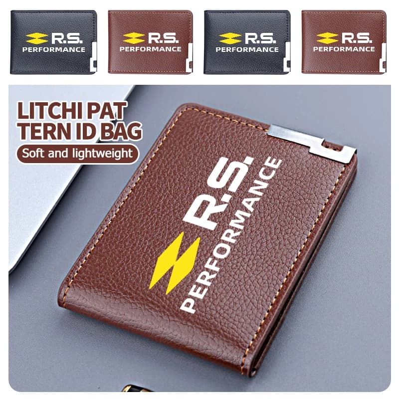 Car Driving Documents Case PU Leather Credit Card Holder For Renault RS Kadjar Captur Clio Megane 2 3 4 RS Koleos Logan