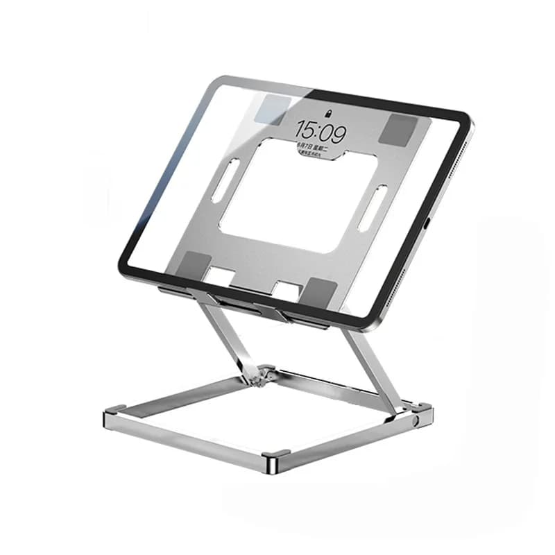 Adjustable Foldable Aluminum Tablet Stand,Portable Ergonomic Computer Riser Holder Suitable for Tablet Laptops Up To 14 Inches
