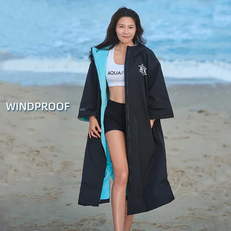 AquaPlay Moda Asciugamano da bagno ad asciugatura rapida Asciugamano da spiaggia con cappuccio caldo all'aperto Mantello Entrambe le donne degli uomini Nuoto Diving Accappatoio Mantello da spiaggia