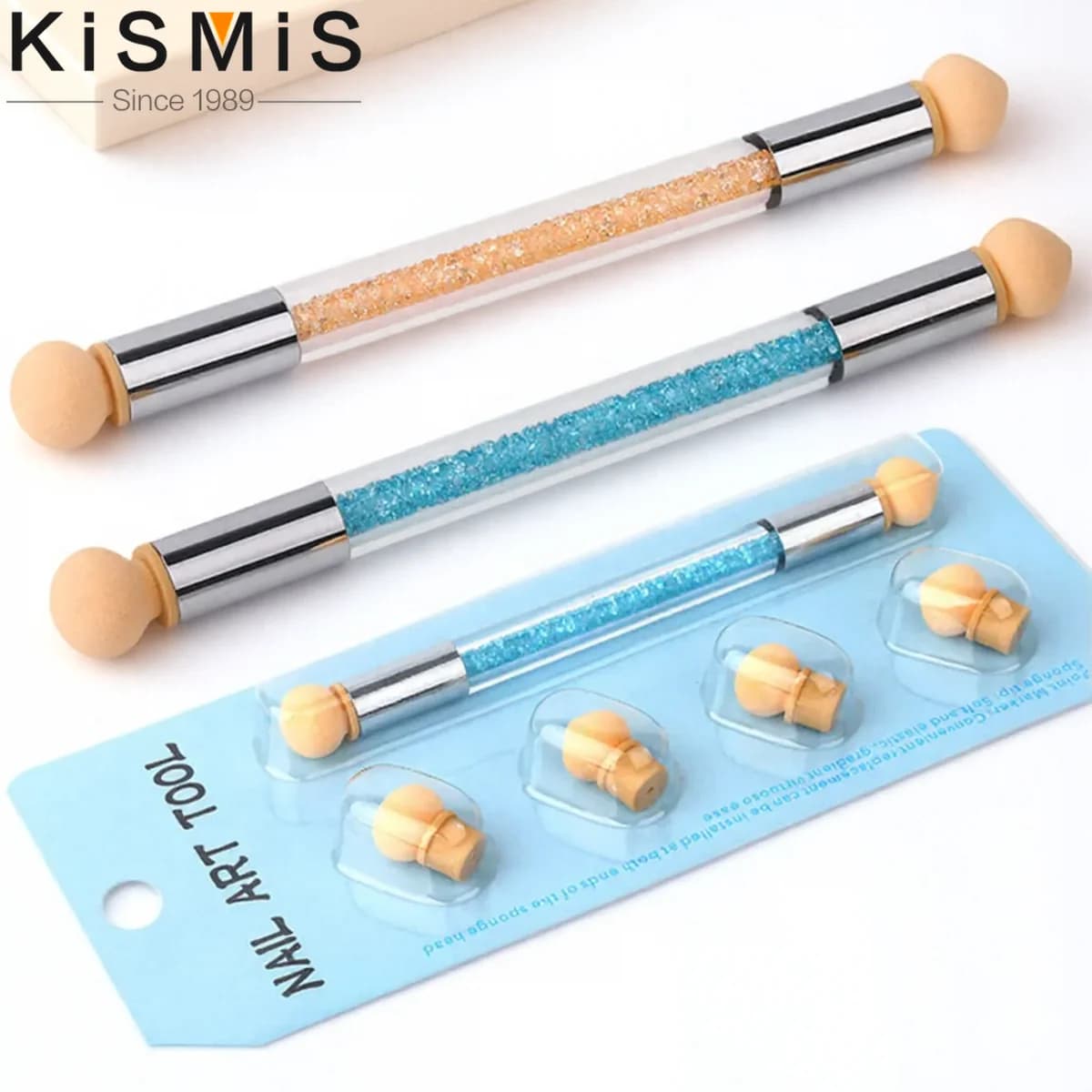 Set di 5 Pennelli per Unghie, Spugne Sfumate, Pennelli per Nail Art, Strumenti per Gel Acrilico e Glitter per una Manicure Perfetta