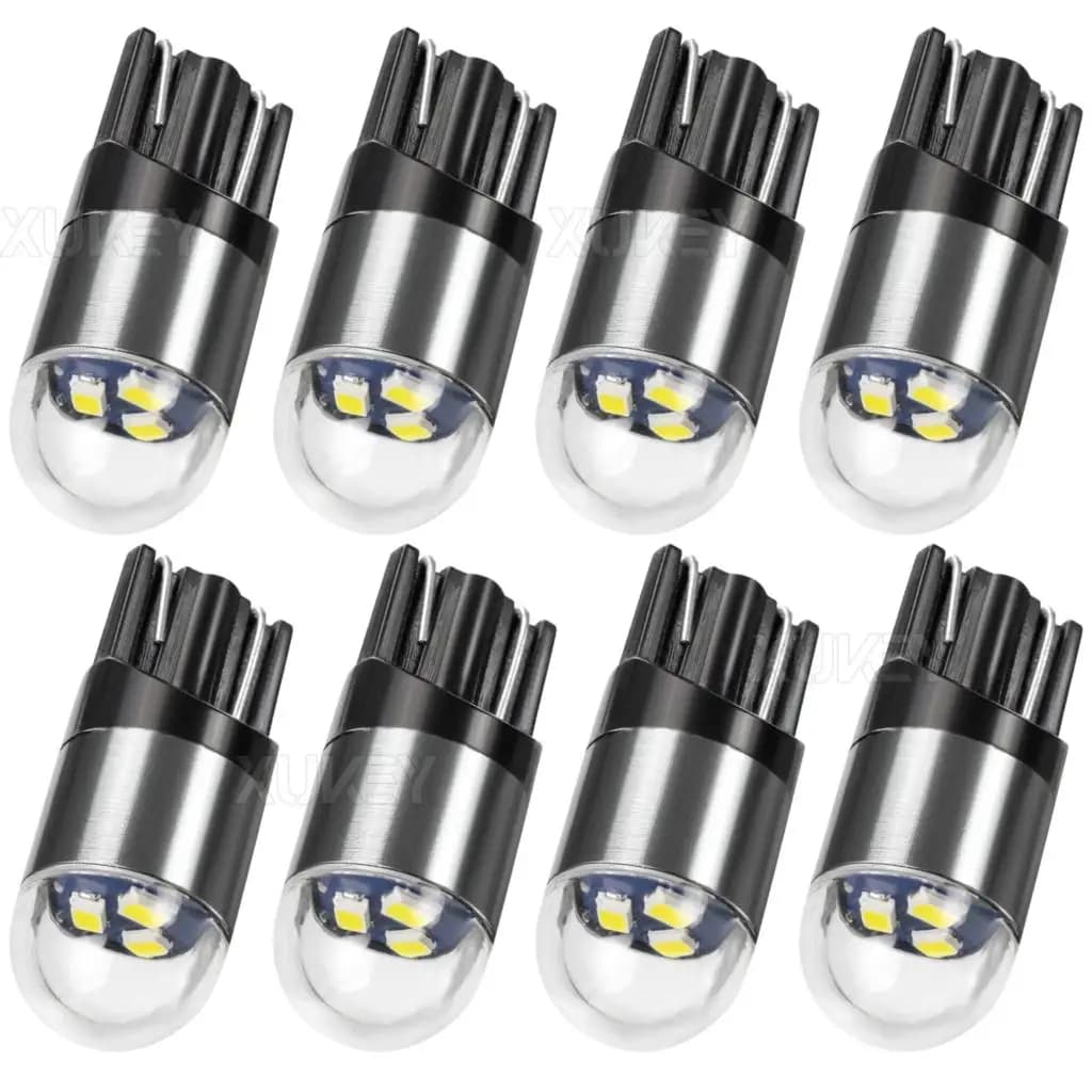 8x Lampadine per interni auto - 12 V W5W 0,5 W W2,1x9,5d Lampadine Cupola Mappa Cargo Tetto Luce laterale Parker Targa luminosa Globo bianco