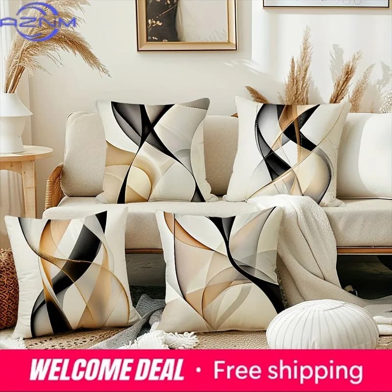 Cuscini decorativi moderni con motivi geometrici per l'arredamento della casa, federa in poliestere, cuscino decorativo per divano, cuscino per testiera