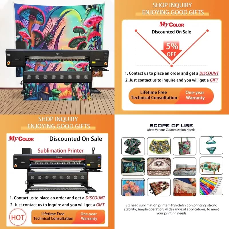 Large Format Sublimation Printer Sublimation Paper Printer Inkjet Printers Sublimation Blanks Printing Machine for T-shirts
