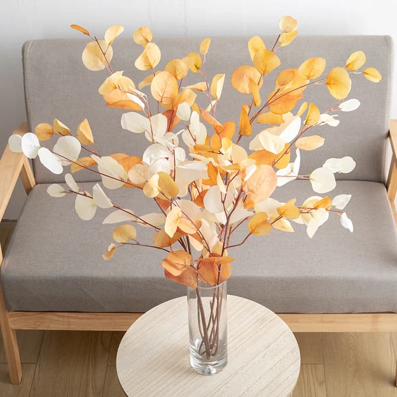 Eucalyptus leaf branches Artificial outdoor plants for pot Wedding Christmas House Outdoor garden Long branch decoration