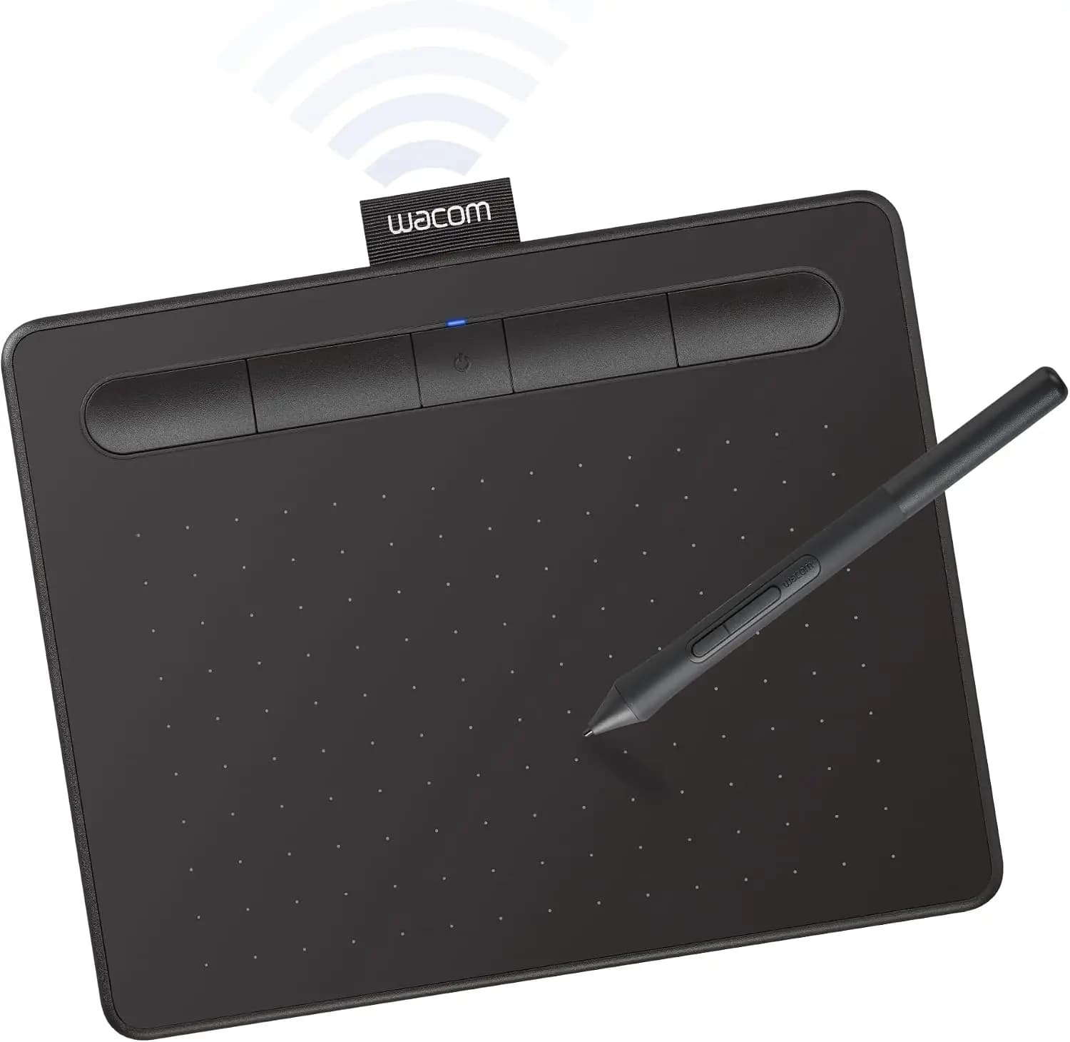 Bluetooth Graphics Drawing Tablet with 4 Customizable ExpressKeys, Portable for Teachers, Students and Creators, Compatible with Chromebook Mac OS Android and Windows - Black