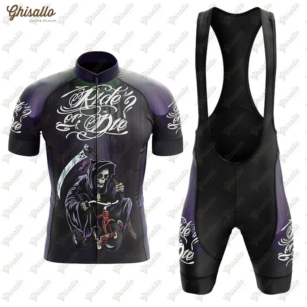 Maglia da ciclismo Grim Reaper Triathlon Team per uomo, attrezzatura per bici da strada, maglietta da ciclismo, pantaloncini ad asciugatura rapida, abbigliamento da bicicletta