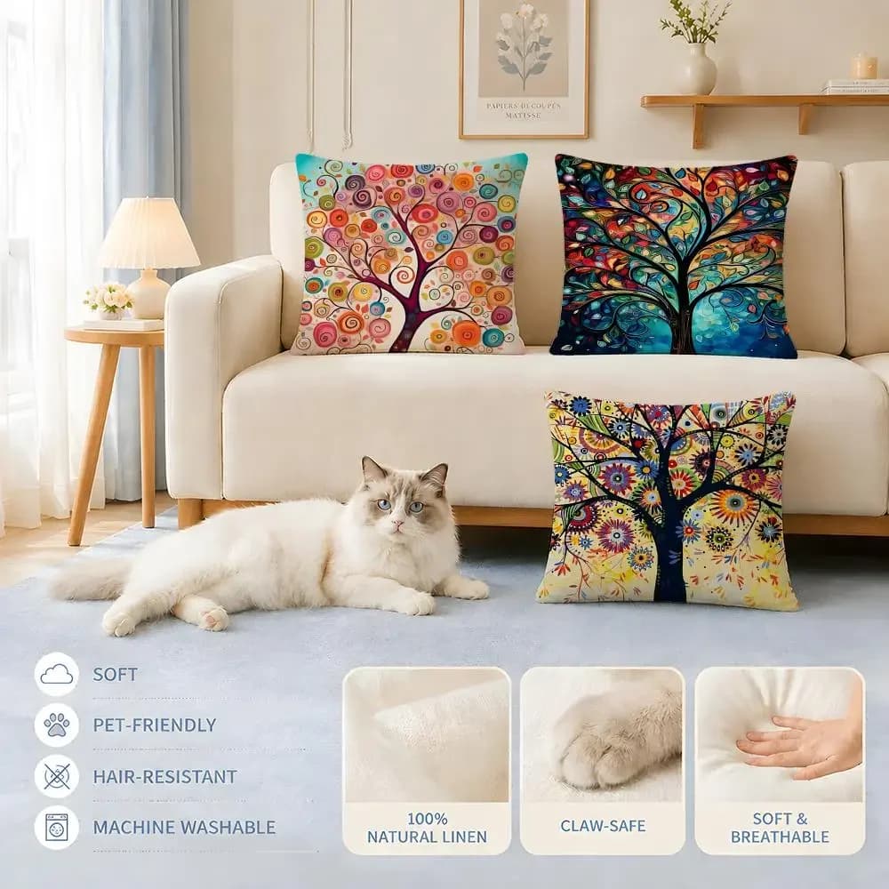 Fodere per cuscini da divano, adatte a gatti e cani, con motivo colorato, per sedie, 45x45 40x40